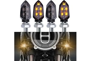 KEEPDSGN 4 X Intermitentes Moto LED de señal de giro de motocicleta Homologado 12V Moto LED Intermitente Lámpara ámbar Universal para Motocicleta Scooter Quad Cruiser Off Road.