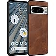 X-level for Google Pixel 8 Pro Case, [Earl 3 Series] PU Leather with Soft TPU Silicone Bumper Anti-Scratch Cover Shockproof Protective Phone Case Compatible with Pixel 8 Pro - Brown