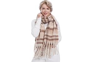 DiaryLook Karierter Warmer Deckenschal für den Winter, Lange Damen Schals, kariert, weich, Wolle, Tartan für Frauen