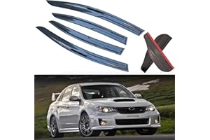 BeeGo Window Visors Rain Guards Fit For Subaru Impreza Wrx 2008 2009 2010 2011 2012 2013 2014 Sedan 4 Door Model Car Accessories Deflectors Black Exterior Sun Ve
