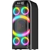 Passau Altoparlante Bluetooth 5.3 Portatile 40W - Stereo, Bassi Profondi, Luci RGB, IPX5, 20h Autonomia