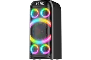 BOHINI Bluetooth Speaker, 160W Peak Powerful Loud Stereo Sound Deep Bass Wireless Boombox Portable Large Party Speakers with Subwoofer TWS Pairing Dynamic LED Light for Outdoor Camping Backyard Events