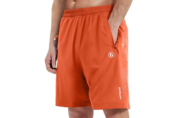 HIFEOS Short Sport Homme Séchage Rapide avec Poches Zippées pour Running, Fitness, Tennis