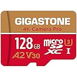 Gigastone Carte Mémoire 128 Go 4K Caméra Pro Série, Compatible avec Nintendo Switch GoPro, Vitesse de Lecture allant jusqu'à 