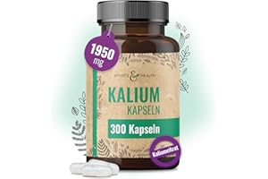 ‎CDF SPORTS & HEALTH SOLUTIONS Kalium Hochdosiert - Kalium Kapseln – 300 Kapseln - Vegan – 682,2mg pro Tagesdosierung - Potassium Citrate