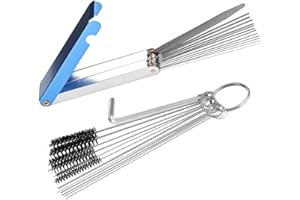 cobee Gaźniki do usuwania zanieczyszczeń węglowych, zestaw 13 przewodów czyszczących + 6 nylonowych szczotek + 6 igieł czyszczących + 1 klucz przepustnicy do motocykla, ATV, motoroweru, spawacza,