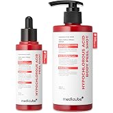 medicube Hypochlorous Acid Peel Shot Duo for Face & Body: Hypochlorous Acid Facial & Body Peel Shot | Exfoliating Serum Set w