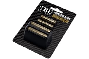 ‎TRU BARBER TRU BARBER - Foil Gold Titanium Foil, Professioneller Rasierer, Professioneller Barbier & Friseur Rasierer, Professioneller Rasierer, Folienrasierer für Herren