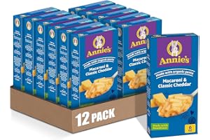 Annie’s Classic Cheddar Macaroni and Cheese Dinner with Organic Pasta, 6 OZ (Pack of 12)