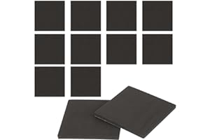 SALBSEVER 12 Stück Selbstklebende Schaumstoffplatte Schwarz Schaumstoff Platten 100mm x 100mm x 3mm Zellkautschuk Selbstklebend Moosgummi Polster rutschfeste Schaumstoffmatte mit Kleberücken für Möbel