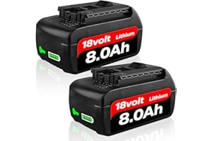 TERARRELL 8.0AH Li-Ion Ersatzakku für Bosch 18V Akku Lithium Akku Kompatibel mit Bosch 18V Serie BAT609 BAT609G BAT618 BAT618G BAT619(8.0-1 Pack) (8.0-2)