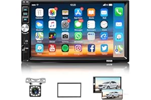 Autoradio 2 Din Bluetooth - Stereo per Auto Player Digitale con Touchscreen 7 Pollici, Hodozzy Lettore Multimediale Auto con Telecamera per Retromarcia, Radio Supporta MirrorLink/FM/USB/AUX/TF/SWC