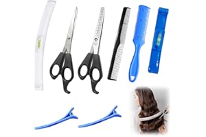 ENIYOU 8pcs Cortar Flequillo Recto Cortador De Puntas Abiertas Cabello Barato Herramientas Para Cortar El Pelo Flequillo Recto Clip Herramienta De Corte De Pelo Para Recortadora Casera Bricolaje