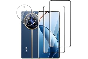 QZJinch 2+2 sztuki, folia ochronna na wyświetlacz Realme 12 Pro / Realme12 Pro Plus, ultra przezroczysta, 3D pełne pokrycie, odporna na zarysowania, odporna na odciski palców, bez pęcherzyków,