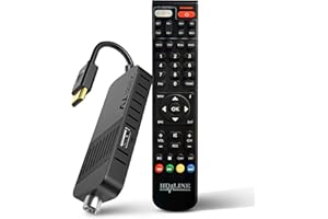 Hd-line Décodeur numérique terrestre DVB-T2 2024 Full HD 1080P Télécommande Bluetooth cachée derrière le téléviseur Écran numérique H265 HEVC Main 10 bits Télécommande 2 en 1 HDMI/AV USB