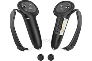 APEXINNO Cubierta de Empuñaduras de Controlador de Mango Extendido para Accesorios Oculus Quest 3 VR, Cubierta Protectora de Controlador de Extensión con Correas de Mano Ajustables
