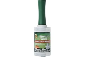 Duck Rotolo di pellicola elasticizzata, trasparente, 12,7 cm x 304,8 m, 1 confezione, bianco (285849)