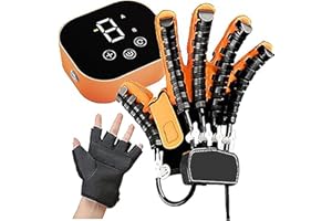 FXNFXLA 2024 Rehabilitation Robot Gloves, Hand Stroke Recovery Equipment, Electric Finger Hand Training Device, 1-9 Levels Hand Stroke Recovery Equipment