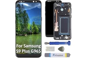 Int'x Full INCELL Display für Samsung S9 Plus G965 LCD Bildschirm Ersatz Touchscreen mit Werkzeug Schwarz mit Rahmen Hohe Qualität