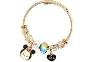 Mstnoixgc Braccialetti per Ragazze,Bracciale Pendente Donna,Bracciale In Acciaio Inossidabile,Braccialetto Pendenti,Adatto per Regalo di Compleanno per Ragazze, Regalo di Amicizia