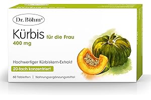 ‎DR BÖHM Dr. Böhm Kürbis für die Frau: Für die sensible Blase, hochkonzentrierter Kürbis-Extrakt, 60 Tabletten