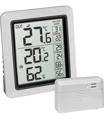 Ts-ws-47 Draadloze Digitale Thermometer Buitentemperatuurmeter Tijdweergave Klok Tafelstandaard Weerstation