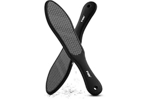 FVION Dwustronny nano-szklany pilnik do usuwania zrogowaceń – wysoce skuteczny środek do usuwania twardych i martwych naskórków do popękanych pięt i suchej skóry (czarny)