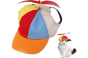 Gupcaqosjw Haustier Propeller Mütze, 20-60cm Bunte Propellermütze Lustige Propellerkappe, Hunde Propellerhut Hubschraubermütze Propeller Cap Hubschrauber Kappe, Baseball Cap Hundemütze Katzenmütze Hut