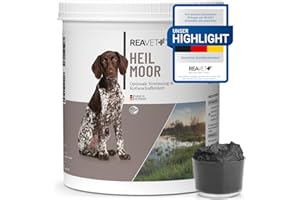 ReaVET Heilmoor für Hunde 1,3kg - Verbessert die Kotbeschaffenheit, Optimale Verdauung, Immunsystem, Magen-Darm-Aktivität, Appetit Anregung I Natürliche Heilerde Moor Hund