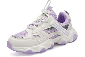 Shoful Kid Trainers Girls Tennis Running Sneakers Boys Outdoor Breathable Lightweight Fashion Shoes Kids Knit Athletic Walking Slip Resistant Shoes