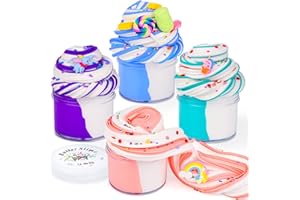 APPOFT Gifts for 5-6-7-8 Year Old Girls-Kids Toys Age 7 8 6 9 10 Fluffy Slime Making Craft Kit Toy for Kids Boys Birthday Presents for 5-11 Year Old Girls Kid Butter Cloud Slime Kits for Girls Stress Relief