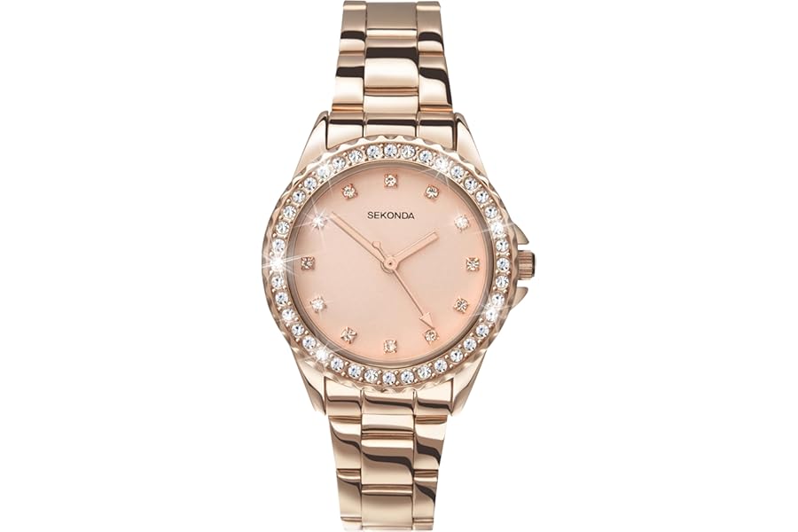 Sekonda Elizabeth 33mm Women's Watch with Stone Set Case and Stainless Steel Bracelet
