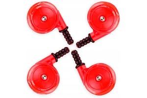 PIMKO Silikonräder Lauflernhilfe Baby Walker Laufrad – Ersatzteil, 4 Stück/Set, Rad-Set, weich (Rot)