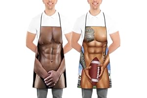 ASGENS Grembiule da Barbecue Divertente per Uomo, Cucina Cuoco Cucinando Barbecue Grembiuli Natale Regalo di Compleanno per Marito, Moglie, Papà, Mamma, Amici