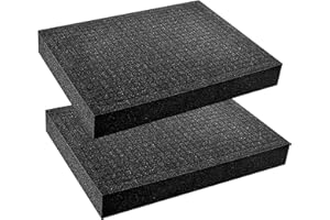 GBKDQQ Schiuma a cubo in schiuma a griglia, 2 pezzi, 400 x 300 x 50 mm, valigetta per attrezzi, valigetta per fotocamera, in gommapiuma, inserto per valigia, tablet e miniature