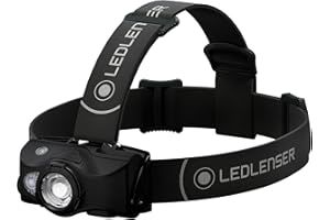 ‎LEDLENSER Ledlenser MH8 Outdoor Stirnlampe LED, Schwarz, aufladbar mit Akku, 600 Lumen, fokussierbar, Leuchtdauer bis 40h, Rot-/Grün-/Blaulicht, 2xAA Batteriebetrieb möglich, Transportsperre, Jagd, Angeln