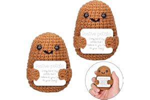 DealKits 2 pezzi di patate positive con scheda energetica positiva, positiva per Potato Pocket Hug Divertenti giocattoli di peluche in lana di patate bambole, mutmacher regalo di separazione