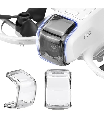 Copriobiettivo Per DJI NEO - Protezione Antigraffio E Antipolvere Per Drone, Nero Trasparente - Foto 9