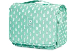 NARWEY Trousse de Toilette Femme Voyage Trousse de Toilette à Suspendre de Voyage Cosmétique Sac Organisateur (Arbre Vert)