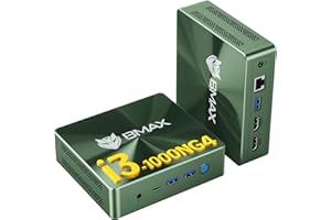 BMAX Mini PC B6 Plus, Intel Core i3-1000NG4 (Superare N95/N150, fino a 3,2 GHz), 12GB LPDDR4 RAM 512GB NVMe SSD Mini Computer W-11 Pro, HDMI/USB-C Display Triplo 4K@60Hz, WiFi, BT Ufficio/Casa/Scuola