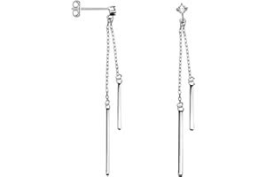 SOFIA MILANI - Orecchini da Donna in Argento 925 - con Pietra Zircone - Orecchini Pendenti a Barra - 20676