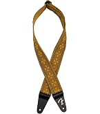 Fender Pasadena Sangle Tissée Guitare Motif Giroflées Jaune – Sangle Réglable Nylon Durable