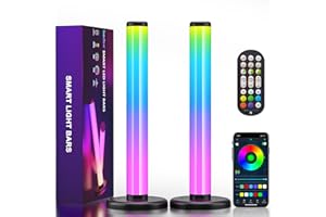 bedee 360° LED Lampe Gaming, RGB Lampe de Jeu LED Ambiance Lamp avec Effets D'éclairage Multiples et Musique, Smart Flow Light Bar, Lumière D'ambiance pour Jeu, TV, PC, Fête, Chambre