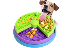 DONWEI Gamelle Anti-Glouton pour Chien à 3 Niveaux - Gamelle Puzzle Slow Feeder avec Base Antidérapante -Applicable à Petit/Moyen/Grand Le Chien- Réduit l'Anxiété & Améliore la Digestion
