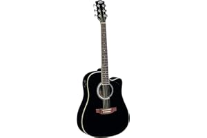 Eko - RANGER CW EQ BLACK Chitarra Acustica Elettrificata Fasce e Fondo Tiglio Manico Betulla, Colore Nero