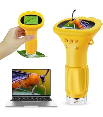 Koolertron Handy Mikroskop 150x - Mini Mikroskop Mit LED Licht Für Smartphone