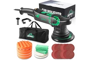 BATOCA 700W Lucidatrice Auto,Eccentrica Lucidatrice,21mm Orbitale Casuale,6 Velocità Variabili,150mm Tampone per lucidatura,Lucidatrice Elettrica,Velocità 1000-3800RPM,Accessori Ricchi