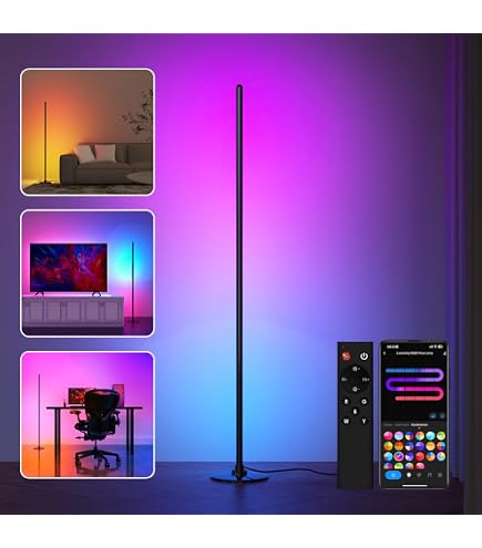 Lampadaire LED RGB 159 Cm - 16M Couleurs, Sync Musique, APP - Ambiance Salon