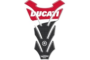 ‎LABELBIKE labelbike - 3D Gel Resin Aufkleber Tankschutz TANKSCHUTZ Motorrad kompatibel mit Ducati Corse - red Carbon