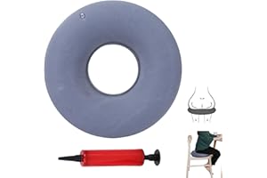 Meifiyu Hämorrhoiden Sitzkissen Aufblasbar,Sitzring Steißbein Entlastung für Hämorrhoiden und Entzündungen,Donut Kissen mit Pumpe,Sitzring Nach Op für Schwangerschaft,Steißbein,Ischias und Dekubitus